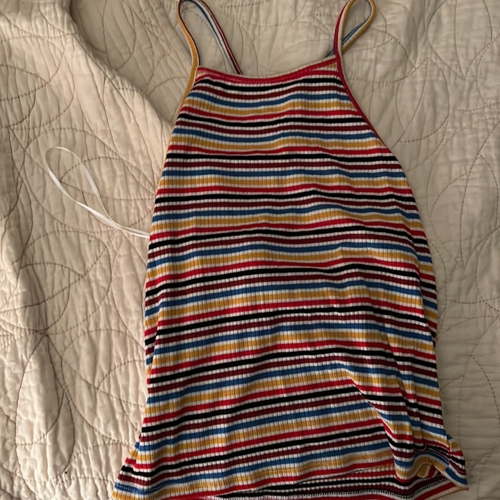 Crossed back crop top